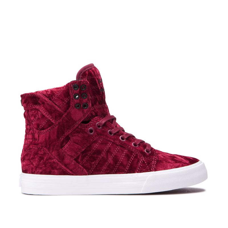 Supra Skytop High Top Schuhe Damen - Rot RPK26714